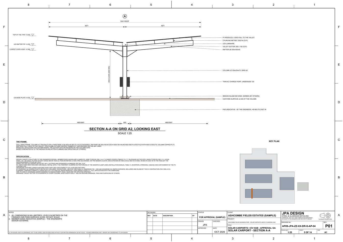 AF09-AP-04 Section through a carport frame