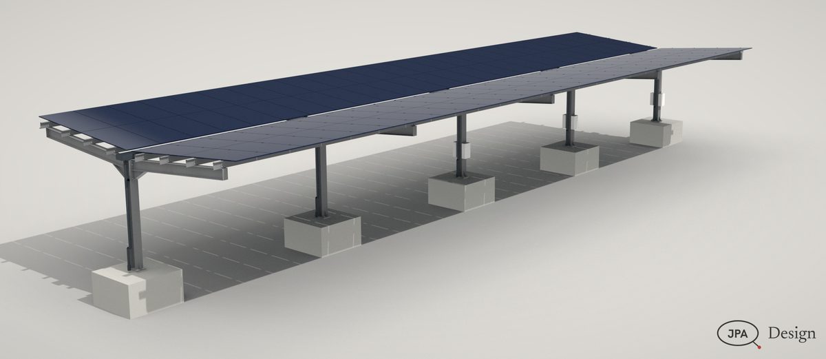 Gull-wing carport SC1, studio