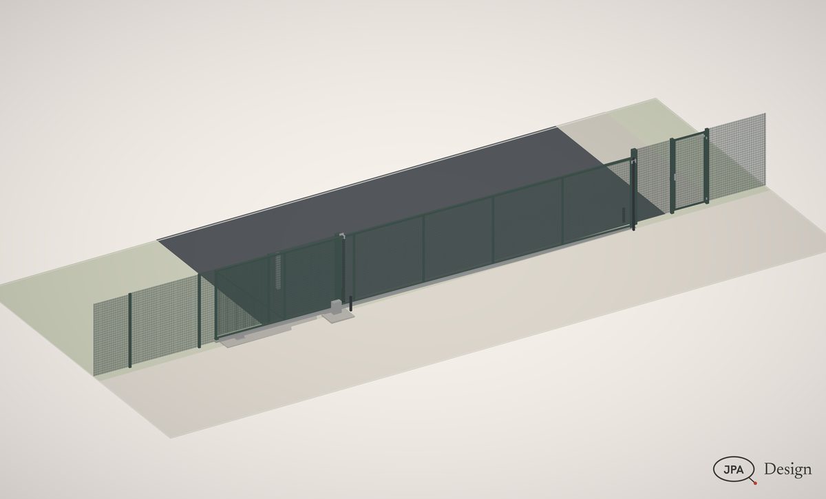 Mesh clamp bar, cut through