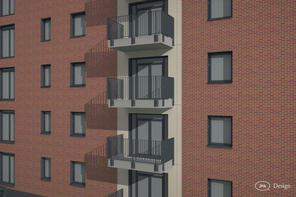 Courtyard balconies