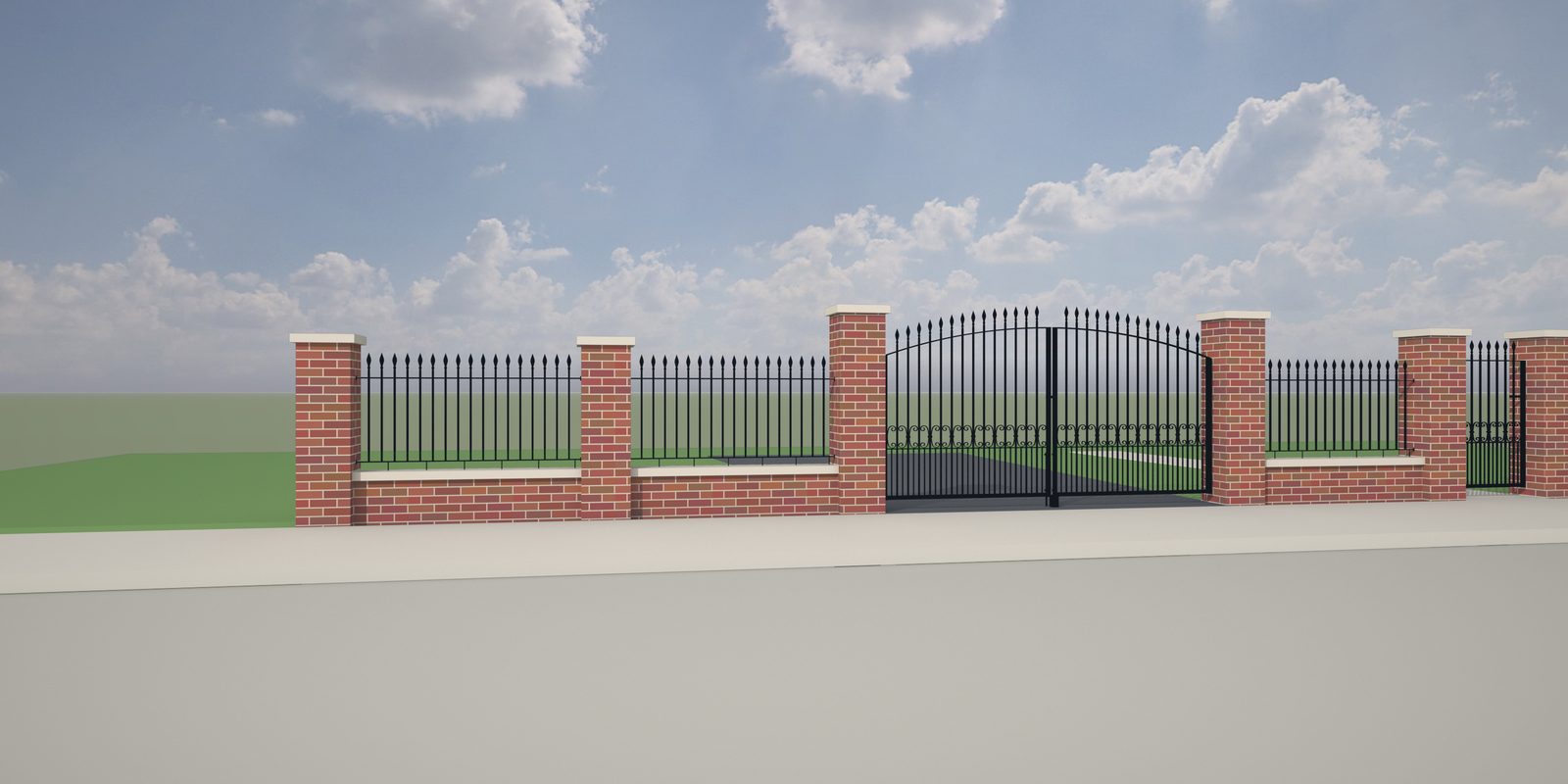 Wrought iron gates and railings