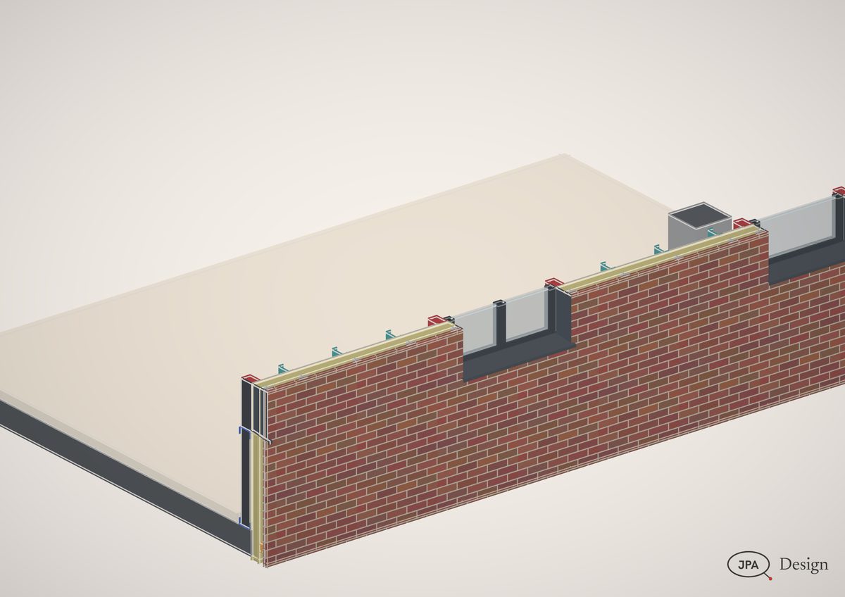 The corner, cut through