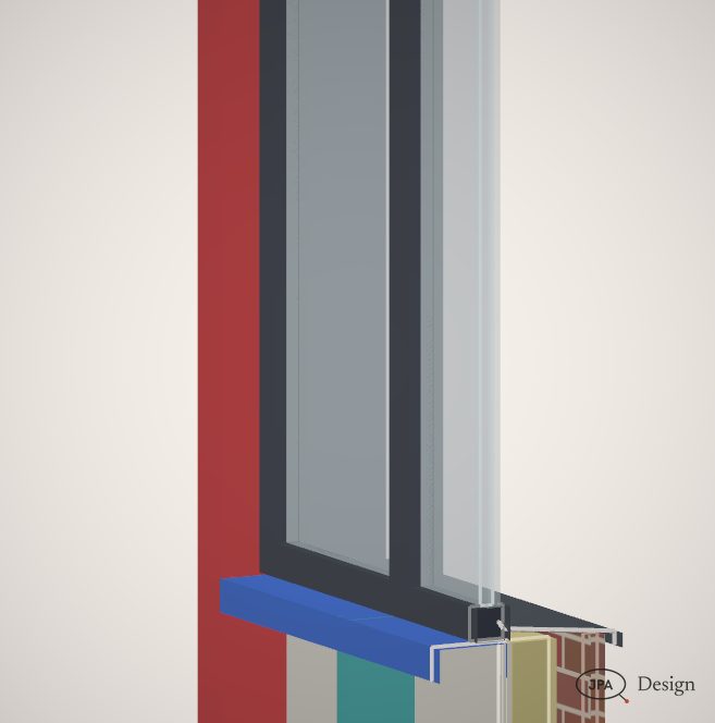 Through a window, cut