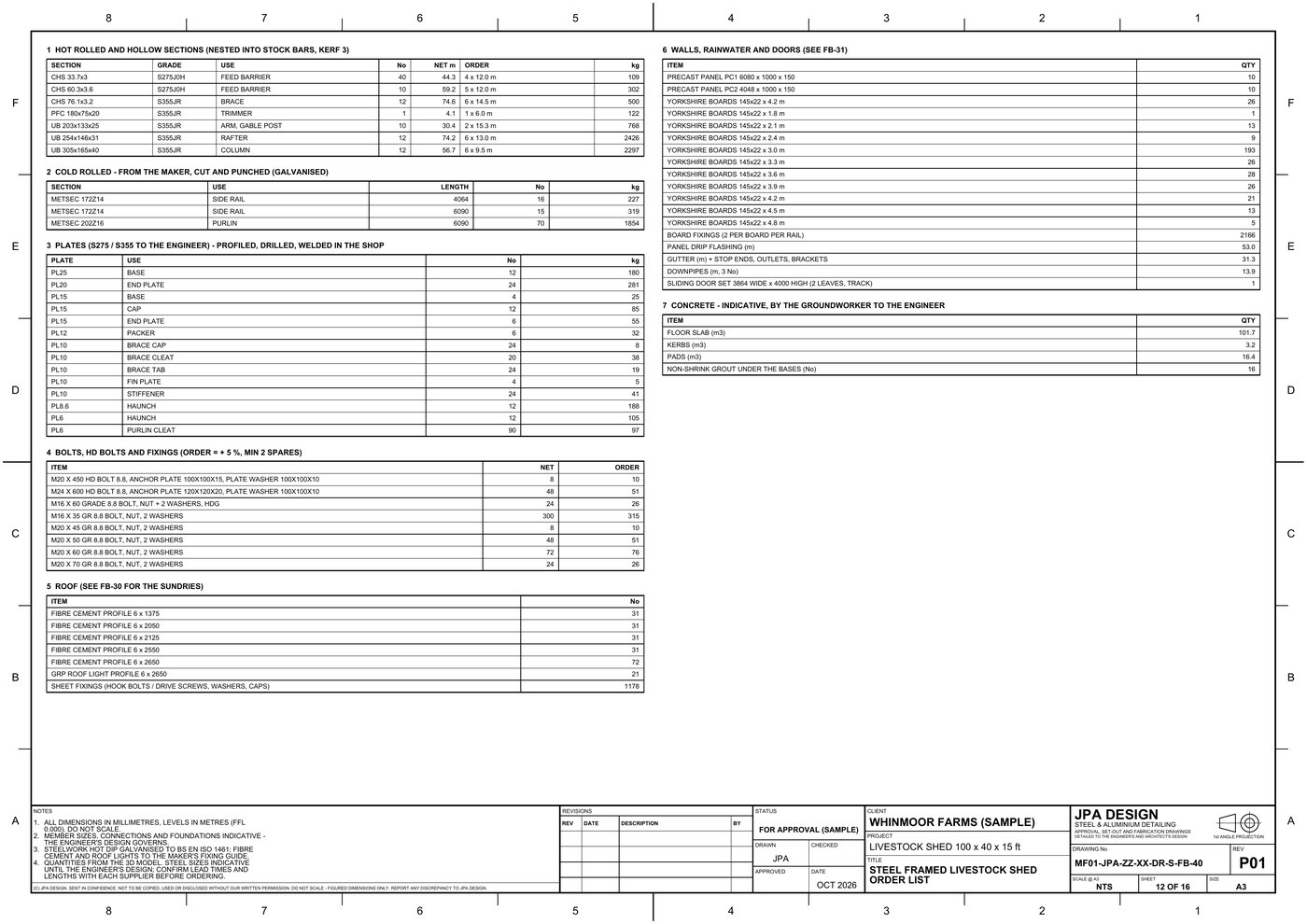 MF01-FB-40 Order list